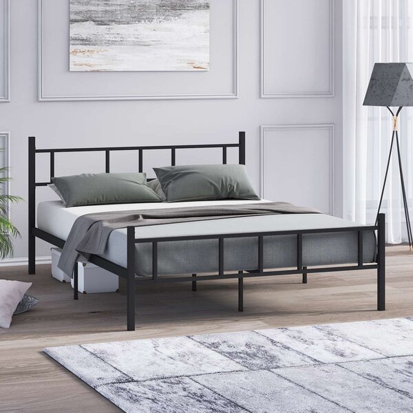 Elzano Metal Small Double Bed in Black