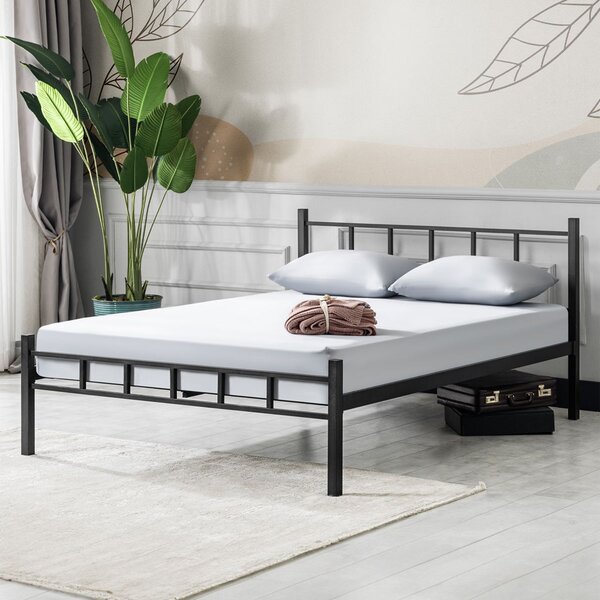 Lirex Metal Small Double Bed in Black