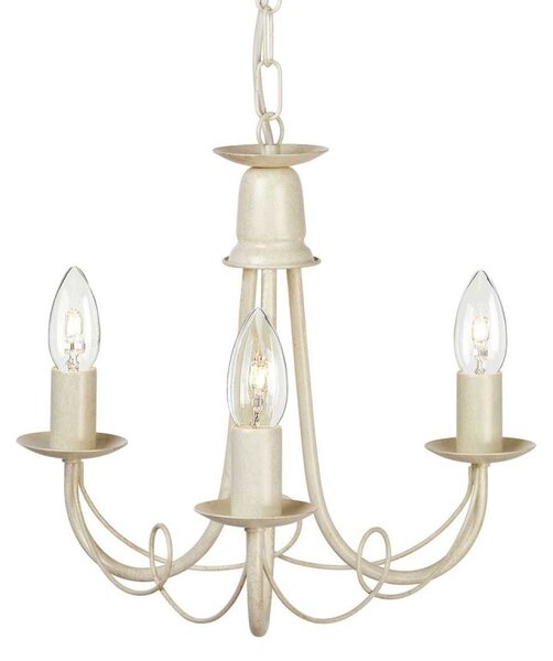 Elstead MN3 IV/GLD Minster 3 Light Ceiling Chandelier In Ivory/Gold - Fitting Only