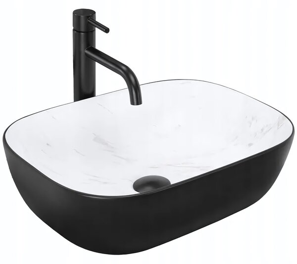 Countertop Basin Rea Belinda Black Calala mat