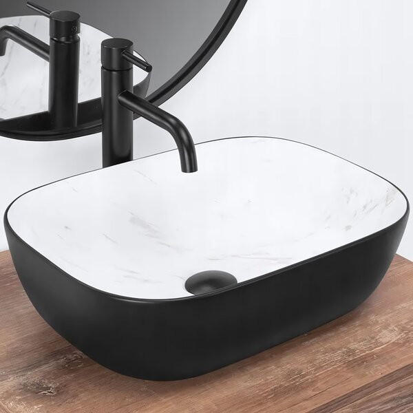 Countertop Basin Rea Belinda Black Calala mat