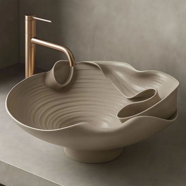 Ceramic Countertop Basin REA HM-12 Handmade ART