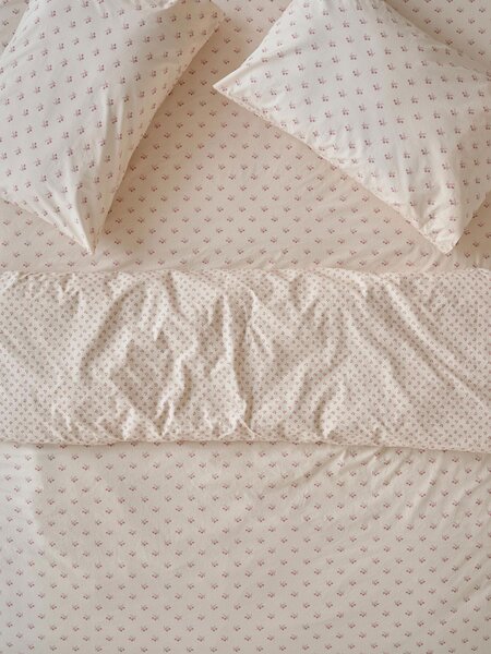 Dusty Pink Martha Floral Cotton Duvet Cover | King | Piglet in Bed