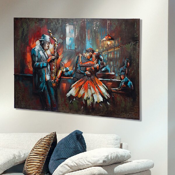 Cheam Metal Musician Couple Wall Art In Multicoloured