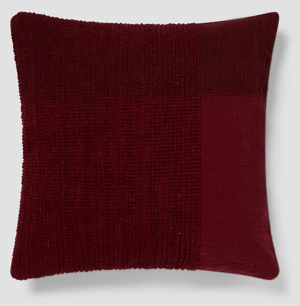 Rhubarb Soft Cross Weave Wool Square Cushion Cover | 50x50cm | Piglet in Bed