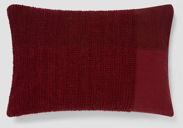 Rhubarb Soft Cross Weave Wool Rectangle Cushion Cover | 40x60cm | Piglet in Bed