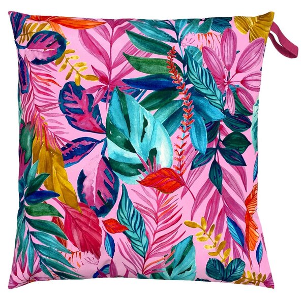 Psychedelic Jungle Outdoor Floor Filled Cushion 70cm x 70cm Multi