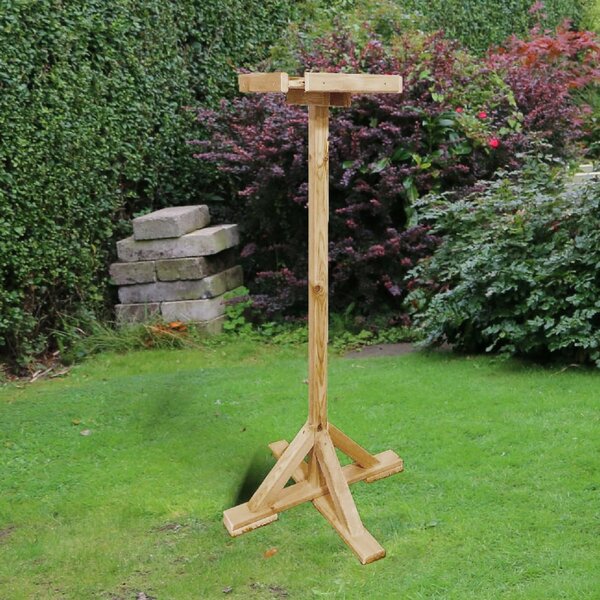 Pinehurst Wooden Garden Bird Feeder Table In Natural