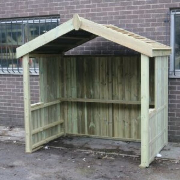 Plymouth Wooden Outdoor Smoking Shelter In Natural