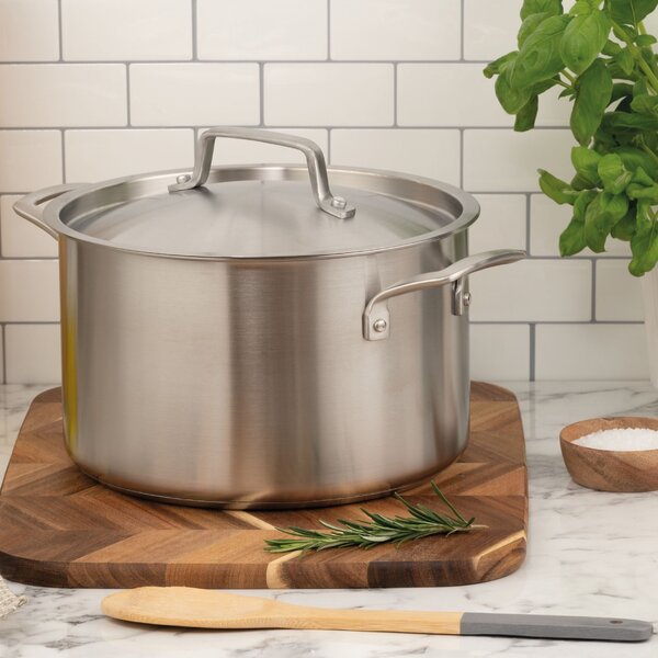 Gourmet 24cm Stockpot with Lid Silver