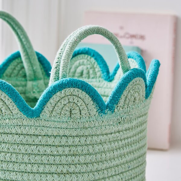 Small Scalloped Rope Basket