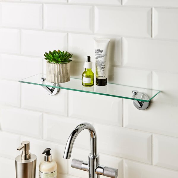 Lincoln Glass Shelf Chrome