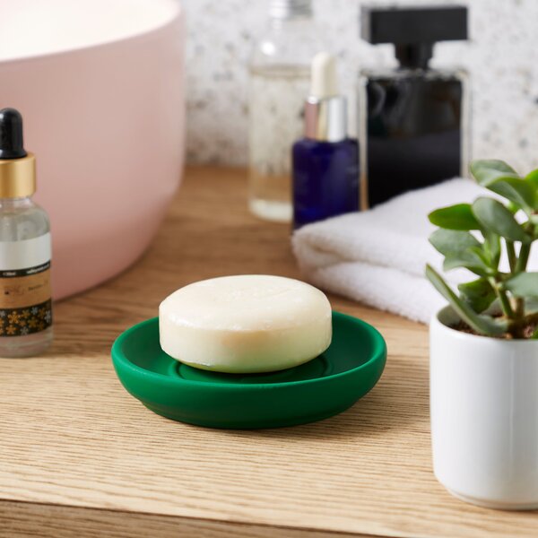 Elements Matte Soap Dish Green