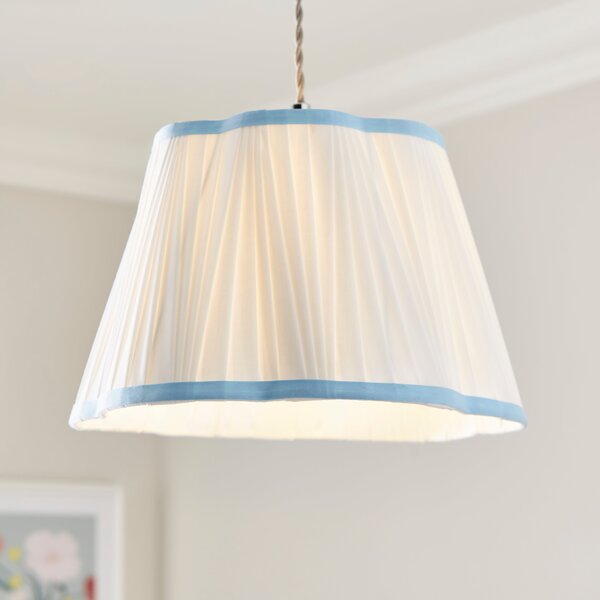 Charming Pleated Lamp Shade Duck Egg (Blue)