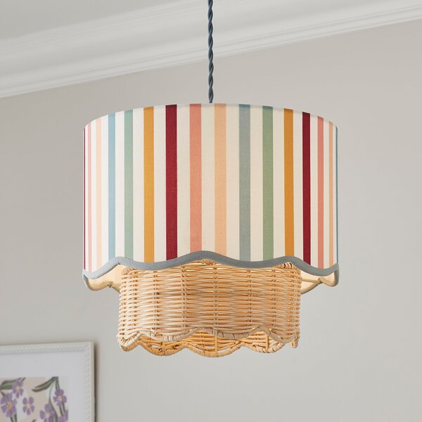 Rainbow Scallop Easy Fit Pendant Shade MultiColoured