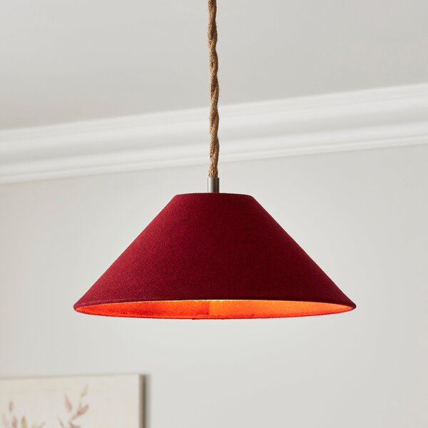 Churchgate Ashby Conical Extreme Empire Lamp Shade Wine (Red)