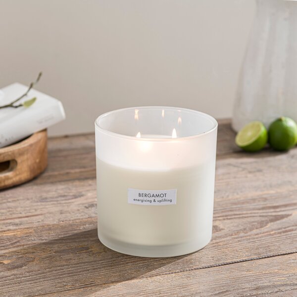 Bergamot Multi Wick Candle White