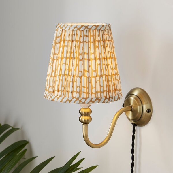 Dash Ruched Tapered Lamp Shade Yellow