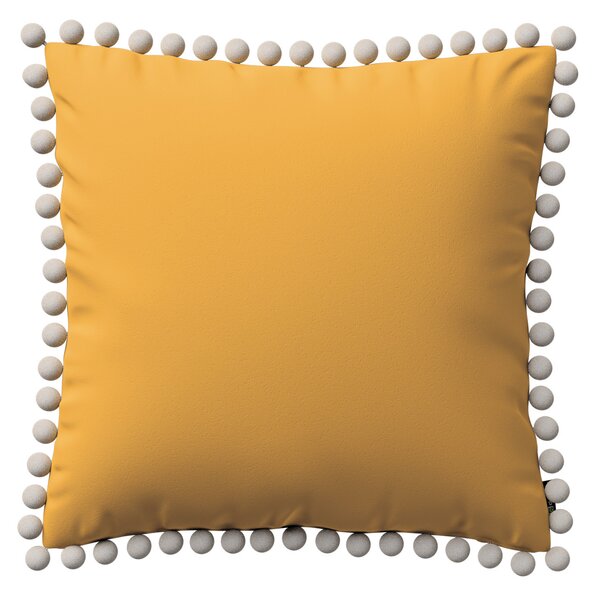 Daisy cushion covers with pom poms