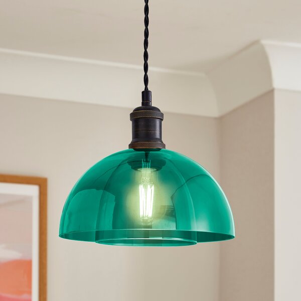 Elements Munro Easy Fit Pendant Shade Emerald