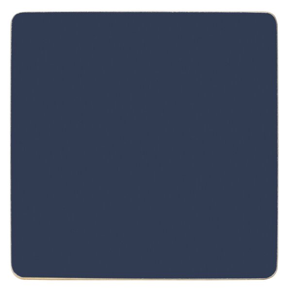 Pack of 4 Plywood Coasters Navy