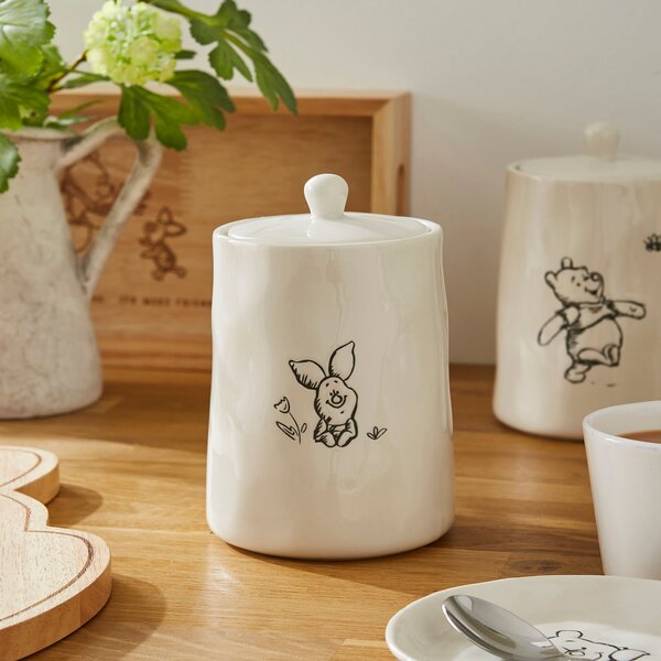 Disney Winnie the Pooh Off White Piglet Kitchen Canister Off-White