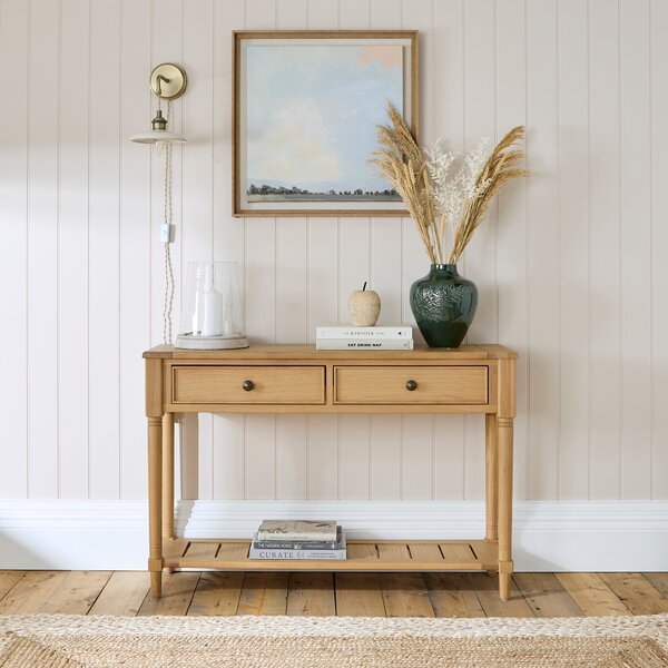 Churchgate Walcote Console Table, Oak Oak