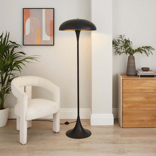 Elements Lennon 2 Light Floor Lamp Black