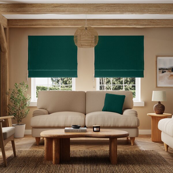 Luna Emerald Blackout Roman Blind Emerald