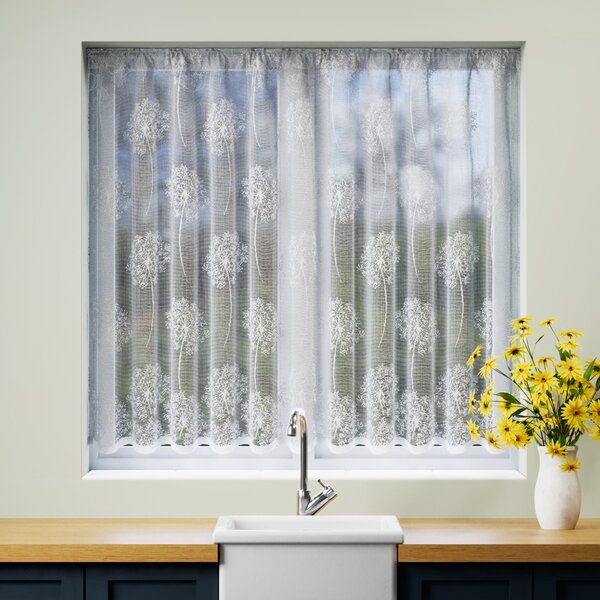 Dandelion Slot Top Net Curtain White