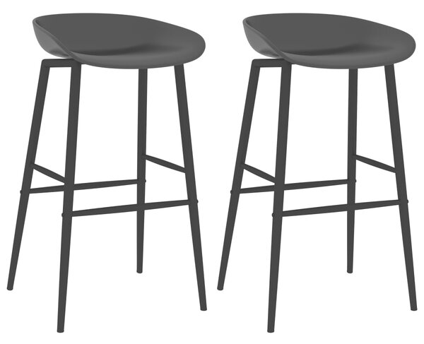 Bar Chairs 2 pcs Black