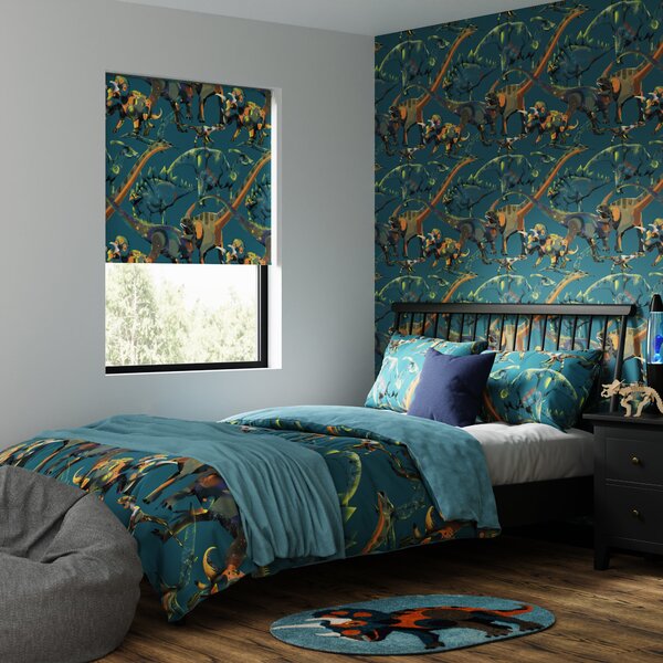 Age of Dinosaurs Blackout Blue Roller Blind Blue