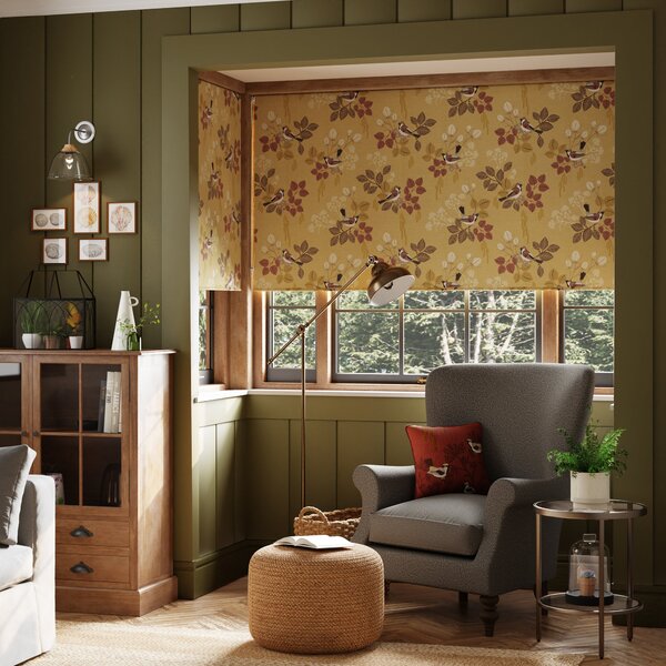 House Sparrow Blackout Ochre Roller Blind Ochre