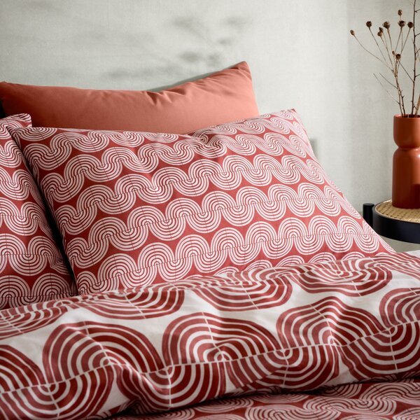 Mirad Modern Oxford Pillowcase Red