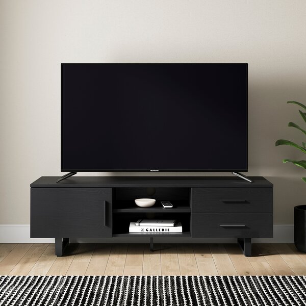 Freddie TV Unit for TVs up to 60" Black Wood