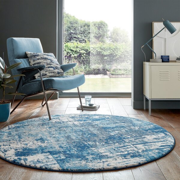 Wonderlust Round Rug Wonderlust Dark Blue