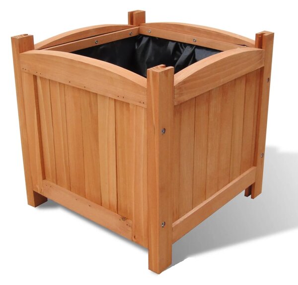 Wooden Raised Bed 30 x 30 x 30 cm Set of 2