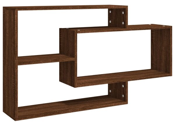 Wall Shelf Brown Oak 104x20x58.5 cm Engineered Wood