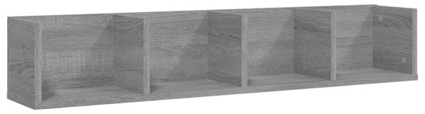 CD Wall Shelf Grey Sonoma 100x18x18 cm Engineered Wood