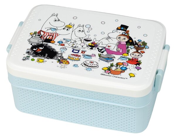 Rätt Start Mumin Picknick lunch box 8x18.5 cm White-blue