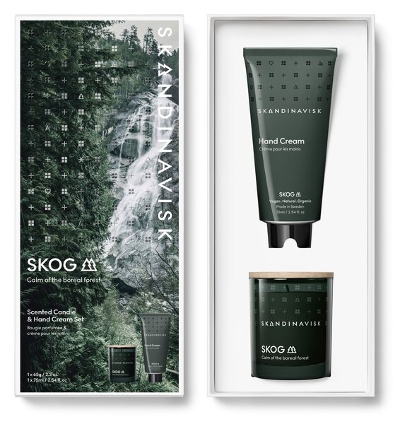 Skandinavisk SKOG scented candle & hand cream 65 g + 75 ml