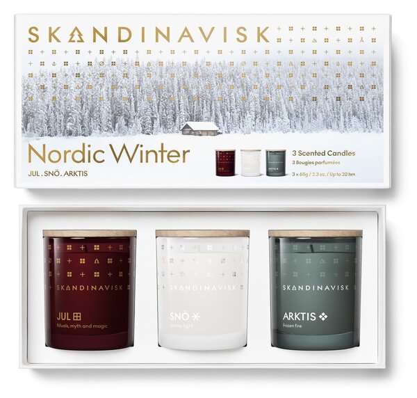 Skandinavisk Nordic Winter scented candle gift set 3 parts 65 g