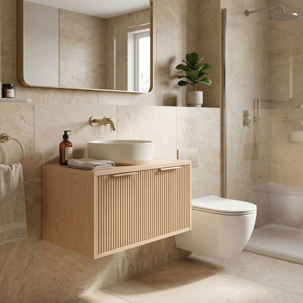 Bathroom vanity cabinet Rea Core 60cm Beige