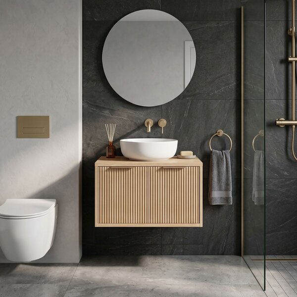 Bathroom vanity cabinet Rea Core 60cm Beige