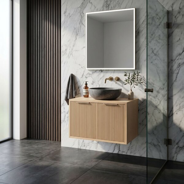 Bathroom vanity cabinet Rea Core 60cm Beige