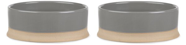 Scruffs Set of 2 Scandi Pet Bowls Grey