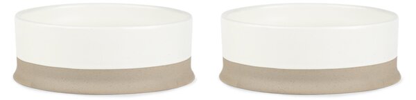 Scruffs Set of 2 Scandi Pet Bowls Cream