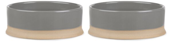 Scruffs Set of 2 Scandi Pet Bowls Grey