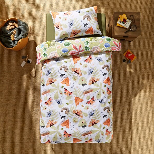 Mini Beasts 100% Cotton Duvet Cover and Pillowcase Set MultiColoured