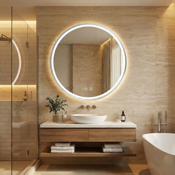 Mirror LED 50cm MMJ BRUSH SILVER